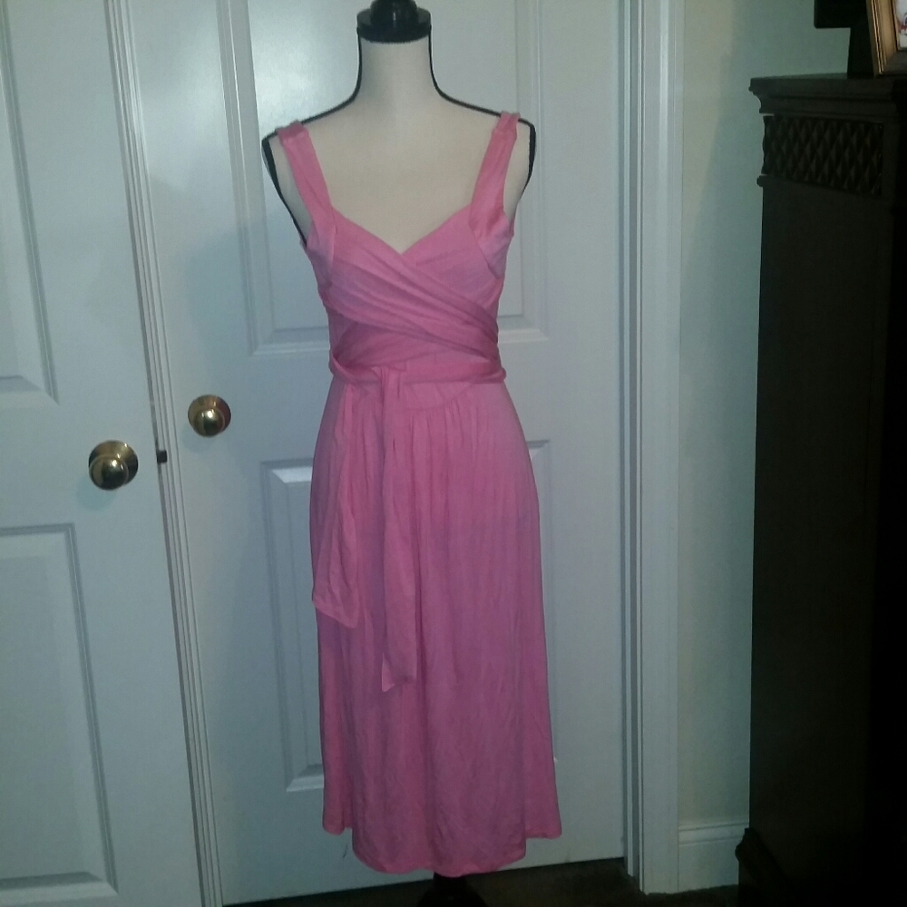 Beautiful pink wrap dress
